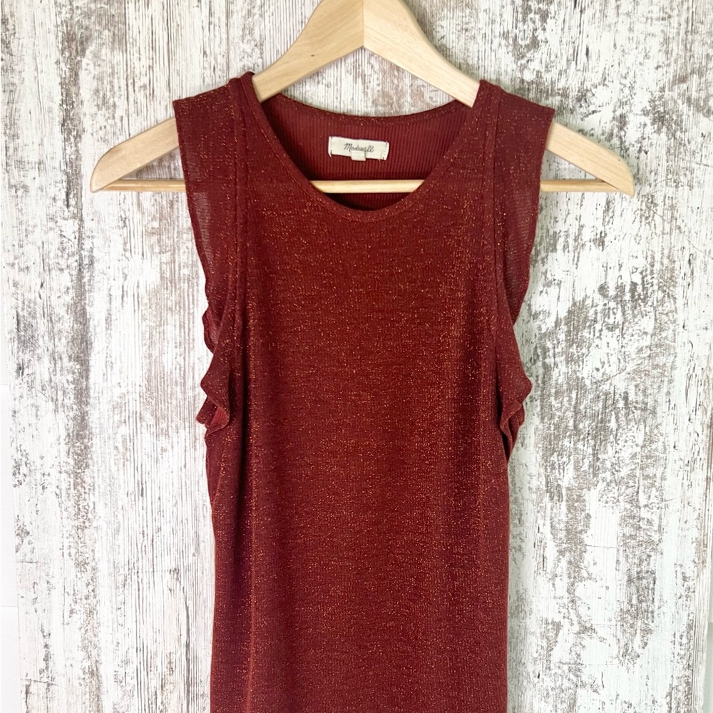 Madewell Red Sleeveless Tank Top